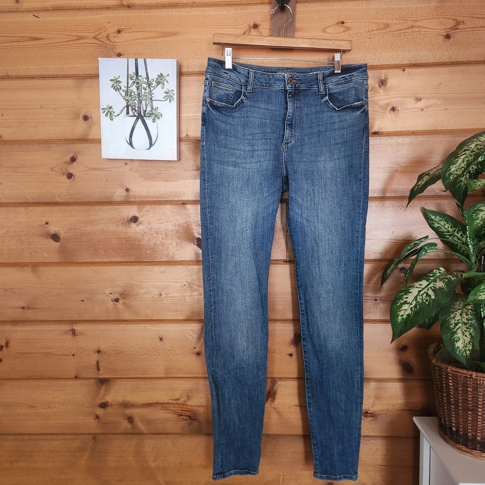 DL1961 Florence Instasculpt Skinny Mid Rise Stretch Denim Jeans Boho Tall Sz 32